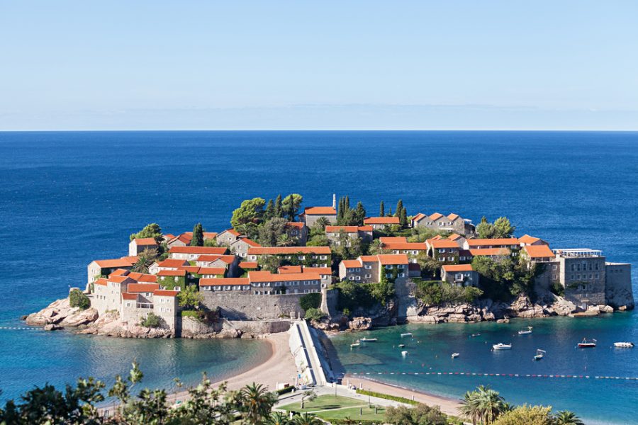 Sveti Stefan island in Budva, Montenegro