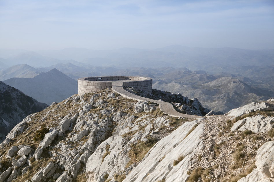 Viewpoint on Lovcen mountain at prince Njegos mausoleum